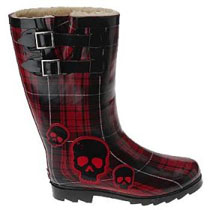 Bottes Plaid Skulls
